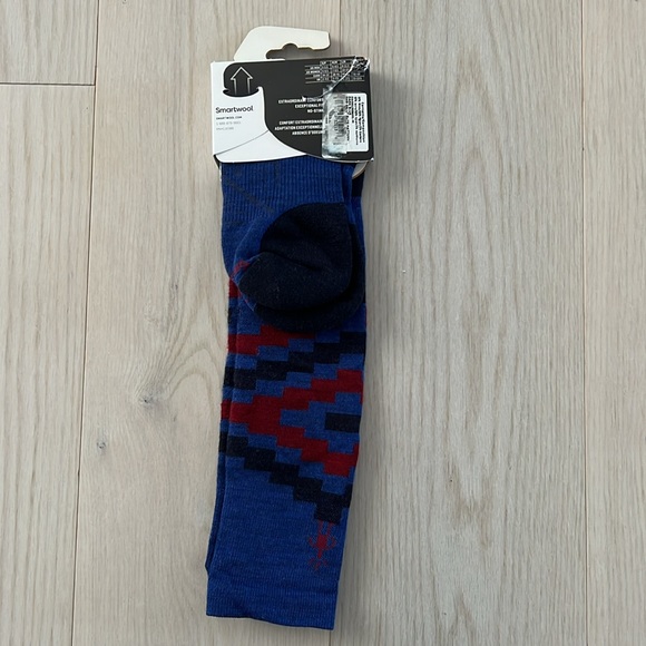 Smartwool PhD Ski Light Elite Pattern Wool Blend Socks Dark Blue Unisex  ( M ) - Picture 4 of 4